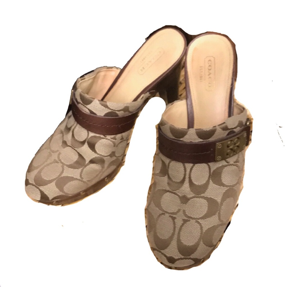 Coach, sz 8B, clogs, worn a very few times